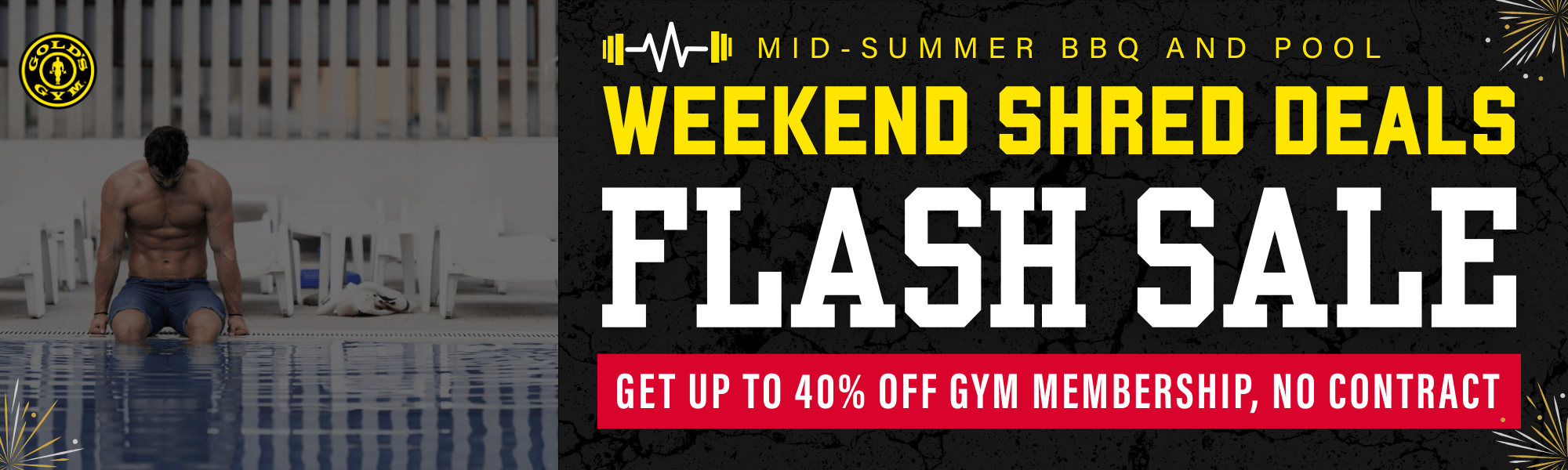 Banner promoting the summer reset super sale. Join for $1, no contract, free guest privileges.